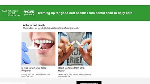 CVS 'Oral Care' E-Commerce Shop
